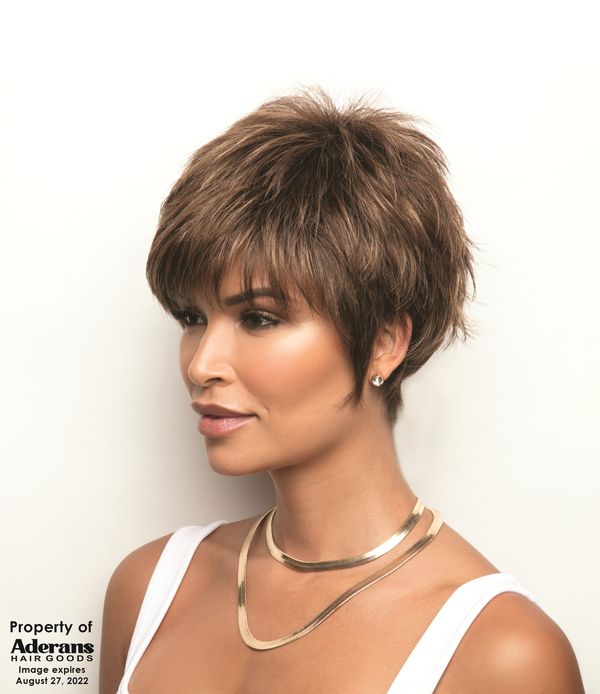 Billie by Noriko – Short Spiky Wig | Marble Brown-R | Fibre Hair | UK Stock