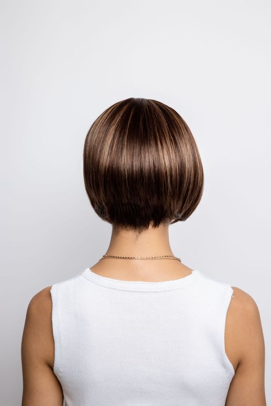 Erin Wig by Amore – Elegant Graduated Bob | Full Fringe | Monofilament Top | Synthetic Fibre