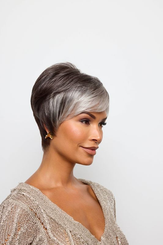 Eva by Noriko – Inverted Bob Wig | Sandy Silver | Fibre Hair | UK Stock