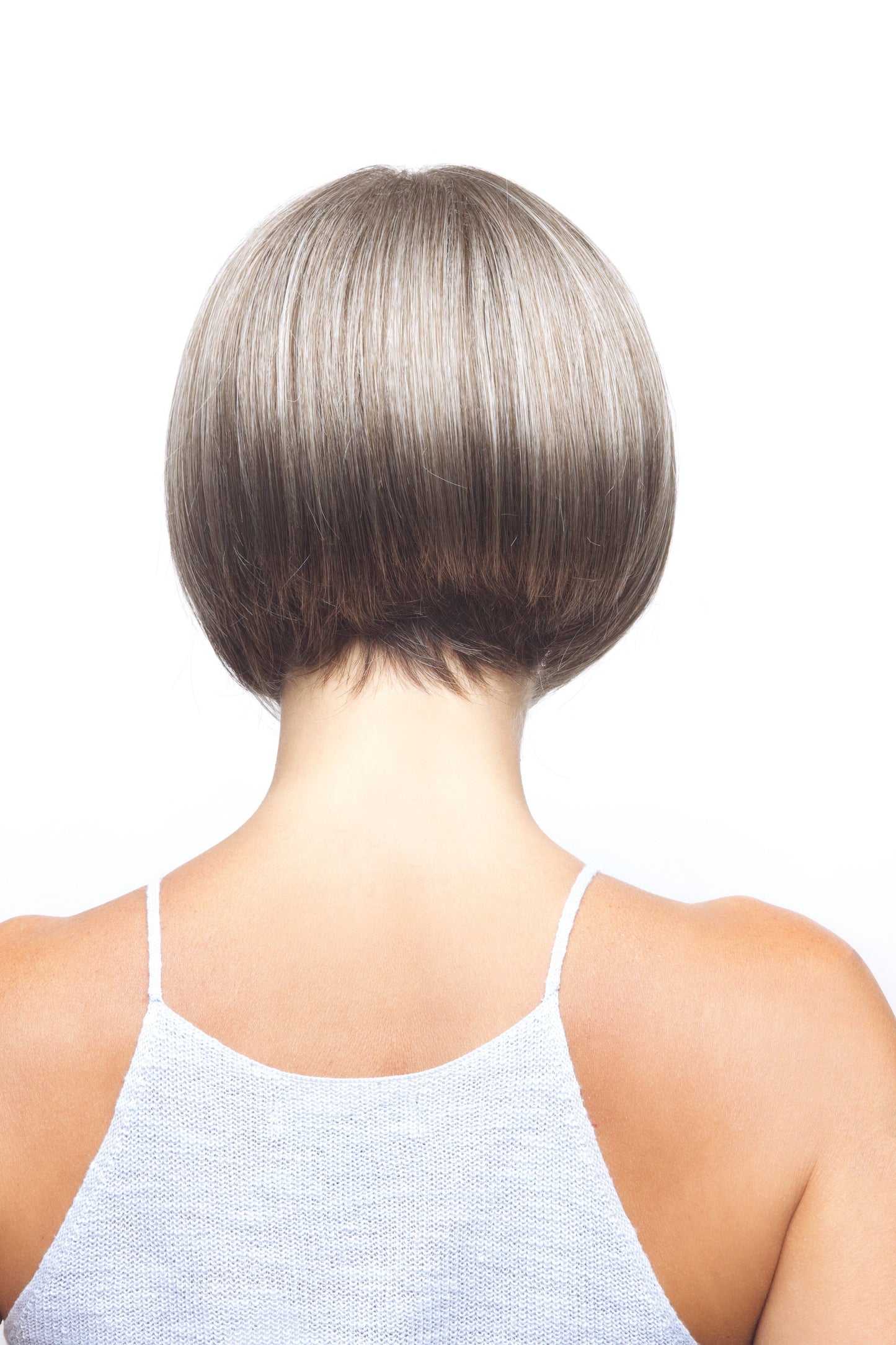 Cory by Noriko – Classic Bob Wig with Fringe | Sandy Silver | Fibre Hair | UK Stock